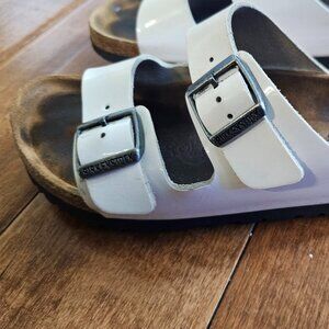 Birkenstock Arizona soft footbed, White Patent Leather size EU36 narrow